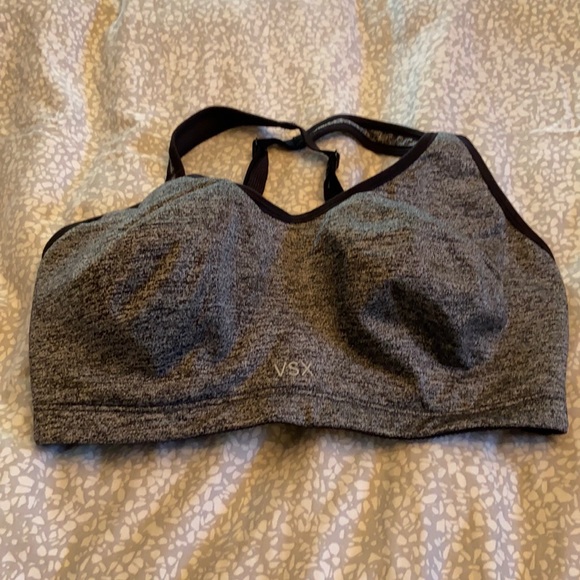 Grey and black sports bra - Picture 1 of 4